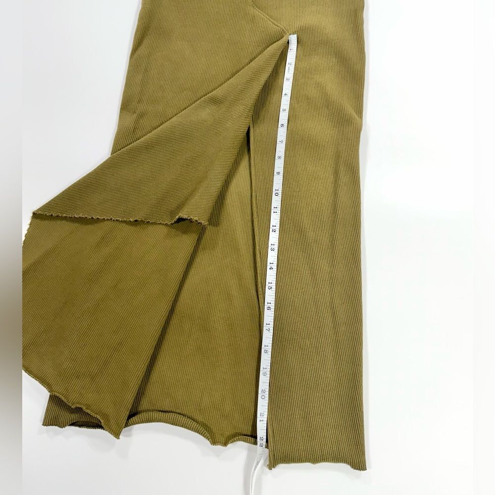 Zara Olive Green Asymmetrical Midi Skirt - Picture 5 of 7